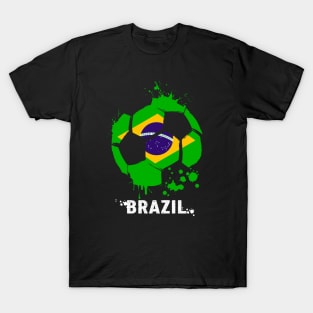 Brazil World Cup Qatar 2022, Funny Brazilian Soccer Brazilian Flag Soccer Team 2022 T-Shirt